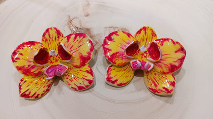 Wild Orchid Stud Yellow/Purple