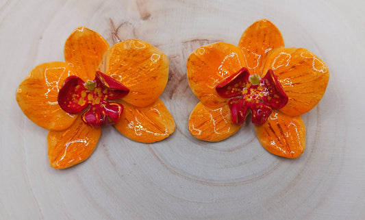 Wild Orchid Stud Orange