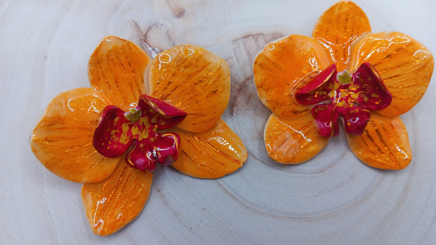 Wild Orchid Stud Orange