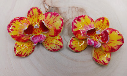 Wild Orchid Stud Yellow/Purple
