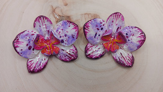 Wild Orchid Stud White/Purple